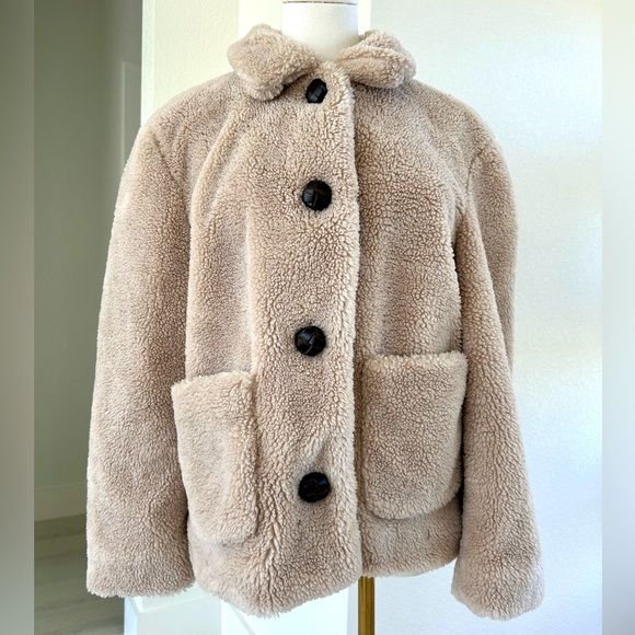 Philosophy Faux Shearling Sherpa Teddy Jacket Womens Size Small - Picture 5 of 14